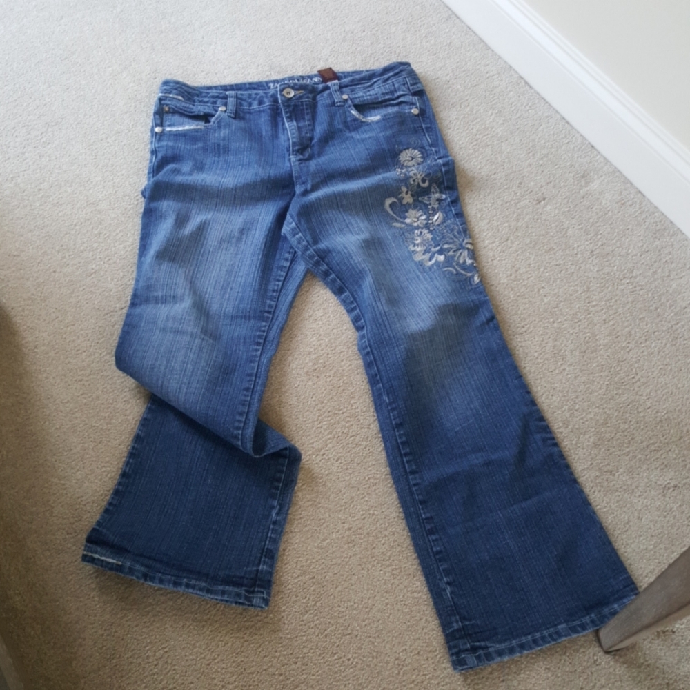 Silver embellished jeans